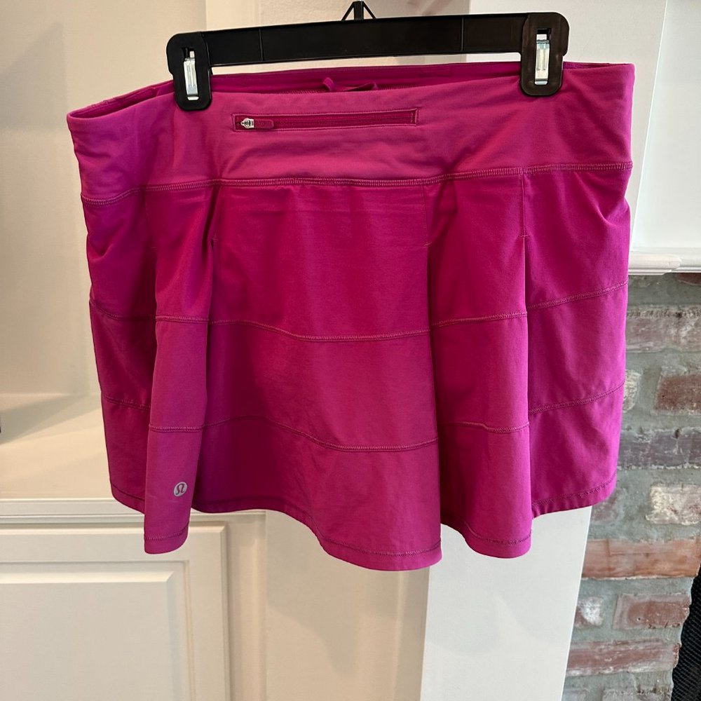 Lululemon Pace Rival Mid-Rise Skirt Long, Size 10 (Pink) - Picture 3 of 6